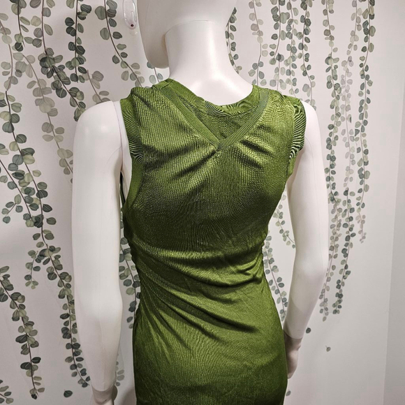 Atlein Collective Knit Green Midi Dress Sz L - Picture 8 of 11